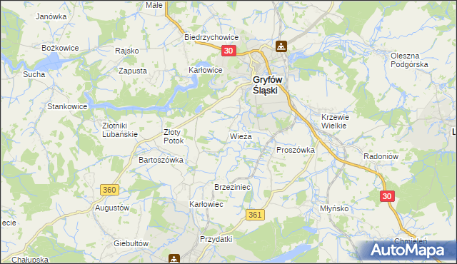 mapa Wieża, Wieża na mapie Targeo