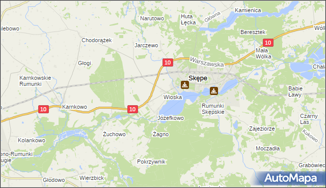 mapa Wioska gmina Skępe, Wioska gmina Skępe na mapie Targeo