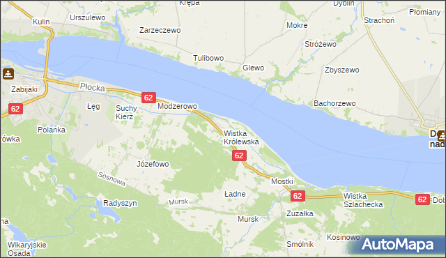 mapa Wistka Królewska, Wistka Królewska na mapie Targeo