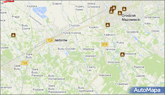 mapa Władków, Władków na mapie Targeo