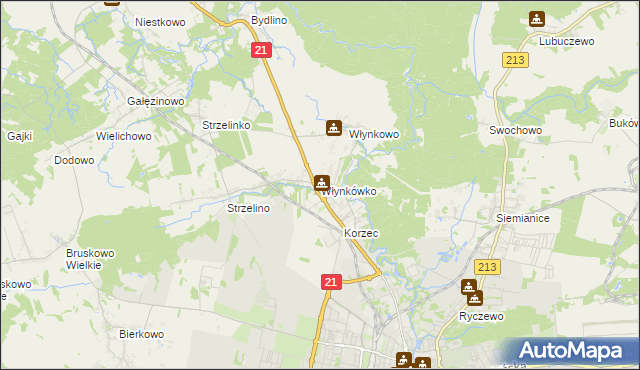 mapa Włynkówko, Włynkówko na mapie Targeo