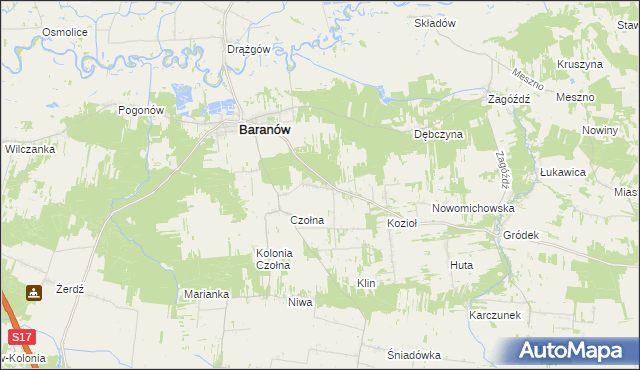 mapa Wola Czołnowska, Wola Czołnowska na mapie Targeo