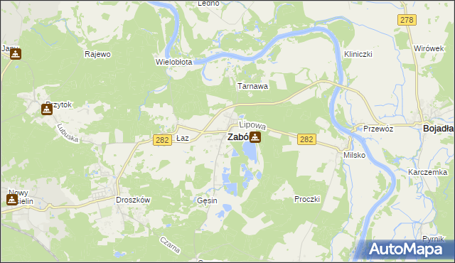 mapa Zabór, Zabór na mapie Targeo