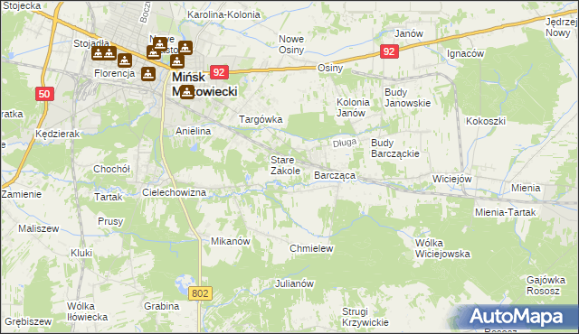 mapa Zakole-Wiktorowo, Zakole-Wiktorowo na mapie Targeo