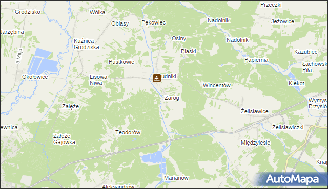 mapa Zaróg, Zaróg na mapie Targeo