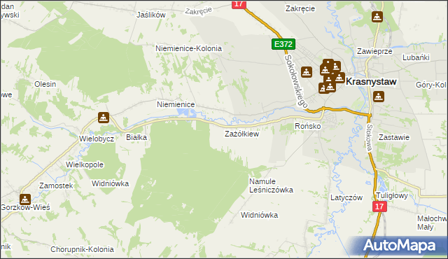 mapa Zażółkiew, Zażółkiew na mapie Targeo