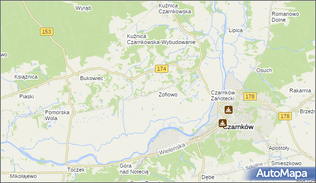 mapa Zofiowo, Zofiowo na mapie Targeo