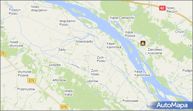 mapa Zyck Polski, Zyck Polski na mapie Targeo