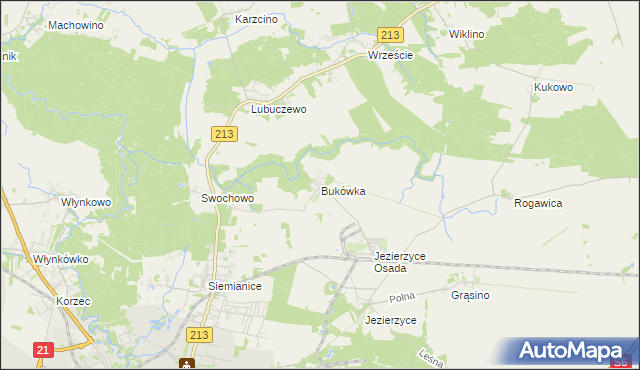 mapa Bukówka gmina Słupsk, Bukówka gmina Słupsk na mapie Targeo