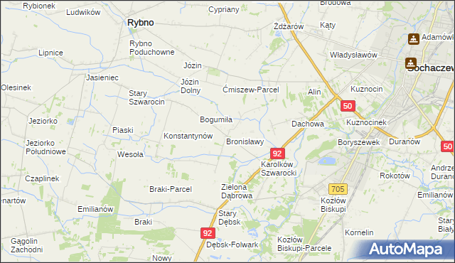 mapa Erminów, Erminów na mapie Targeo