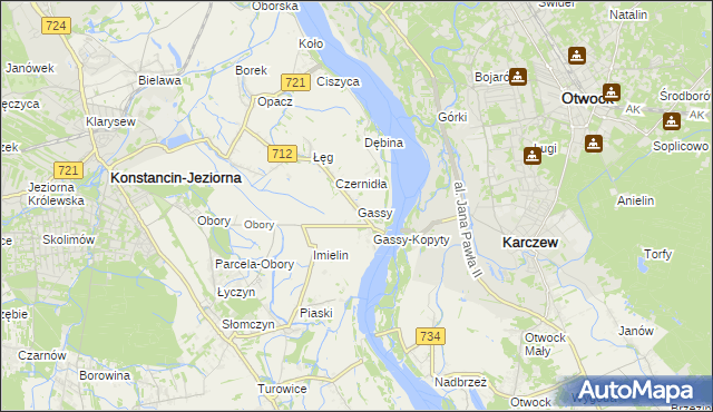 mapa Gassy, Gassy na mapie Targeo