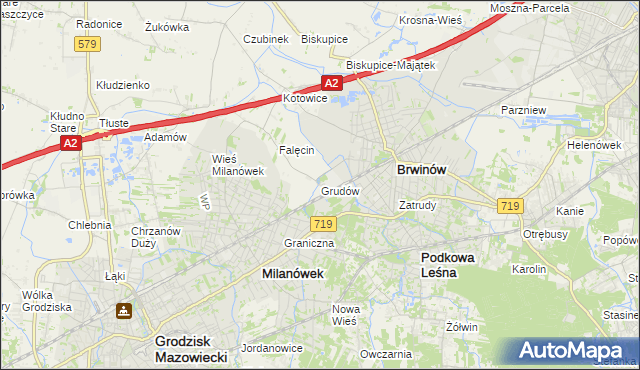 mapa Grudów, Grudów na mapie Targeo