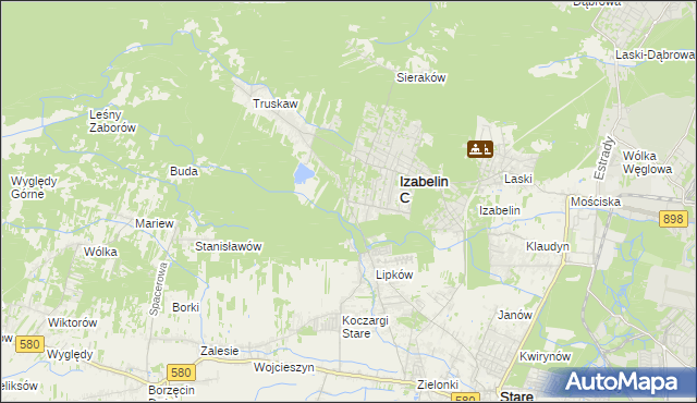 mapa Hornówek gmina Izabelin, Hornówek gmina Izabelin na mapie Targeo