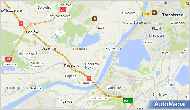 mapa Kępa Nagnajewska, Kępa Nagnajewska na mapie Targeo