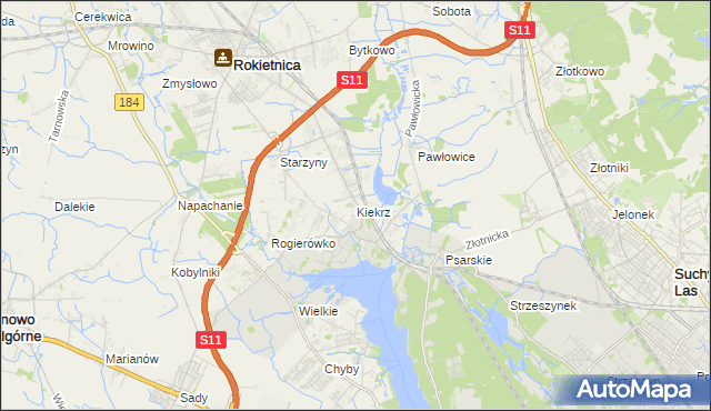 mapa Kiekrz, Kiekrz na mapie Targeo
