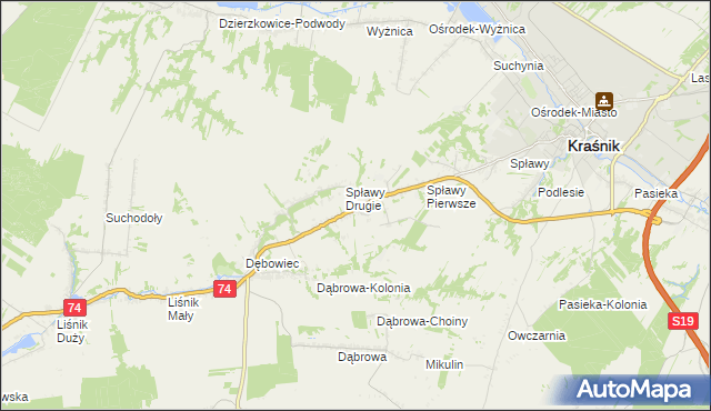 mapa Kowalin, Kowalin na mapie Targeo