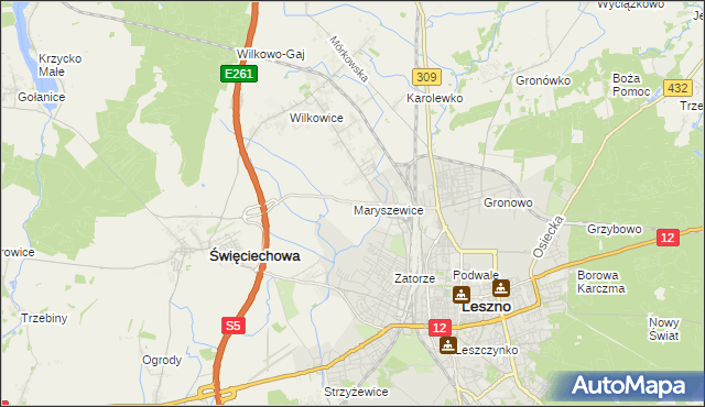 mapa Maryszewice, Maryszewice na mapie Targeo