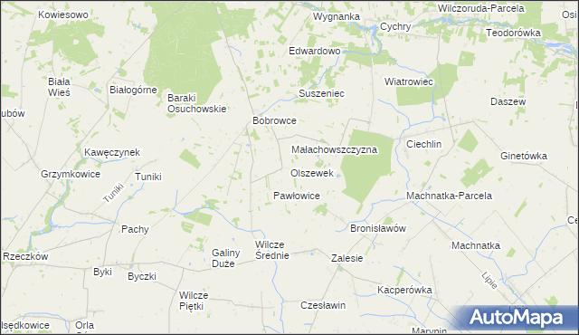 mapa Olszewek gmina Mszczonów, Olszewek gmina Mszczonów na mapie Targeo