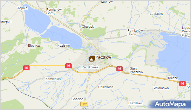 mapa Paczków powiat nyski, Paczków powiat nyski na mapie Targeo