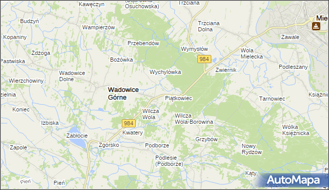 mapa Piątkowiec, Piątkowiec na mapie Targeo