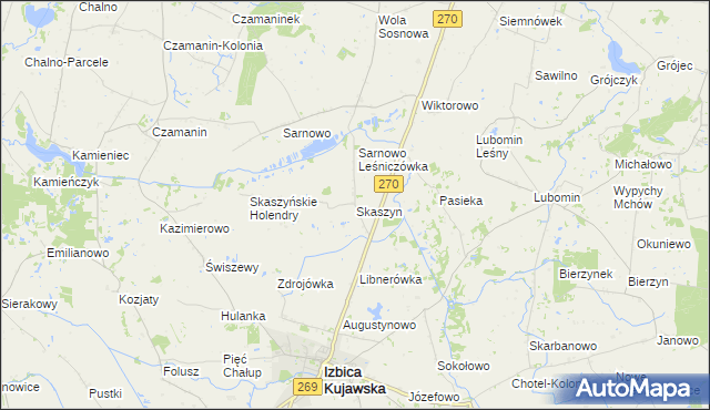 mapa Skaszyn, Skaszyn na mapie Targeo