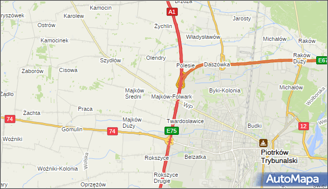 mapa Szydłówka gmina Grabica, Szydłówka gmina Grabica na mapie Targeo
