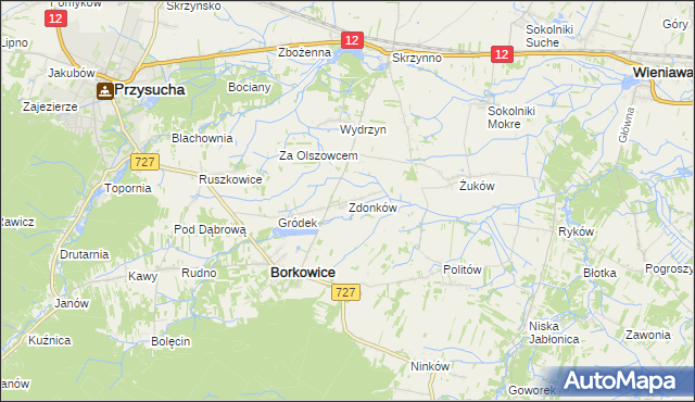 mapa Zdonków, Zdonków na mapie Targeo