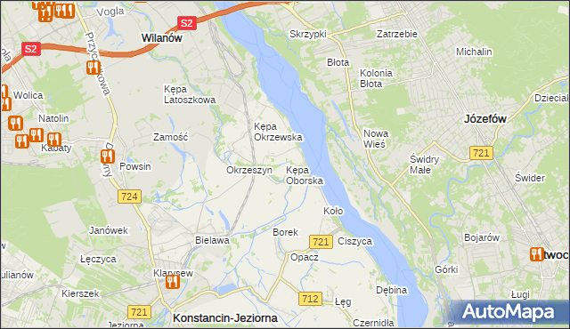 mapa Kępa Oborska, Kępa Oborska na mapie Targeo