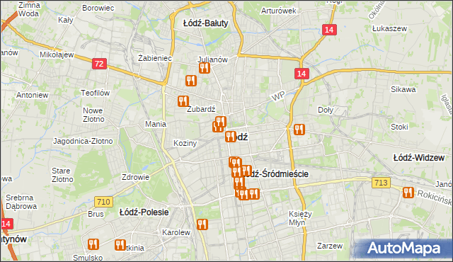mapa Łodzi, Łódź na mapie Targeo