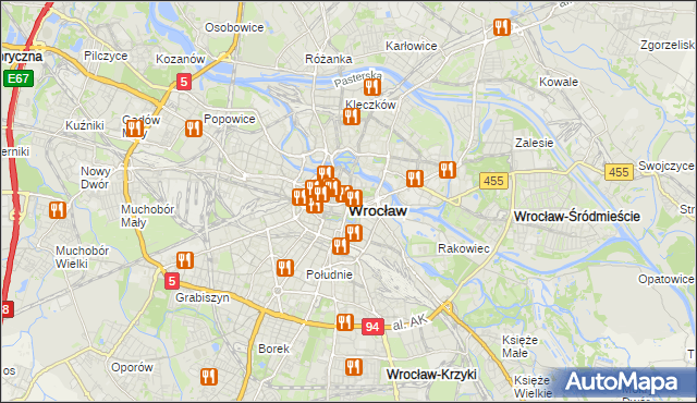 mapa Wrocławia, Wrocław na mapie Targeo