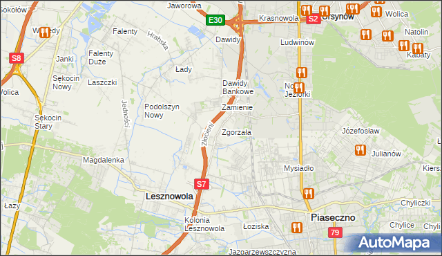 mapa Zgorzała, Zgorzała na mapie Targeo