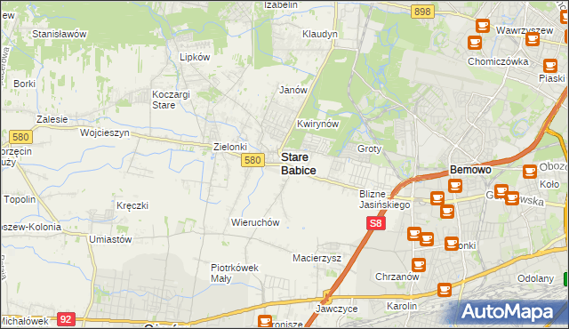 mapa Babice Nowe, Babice Nowe na mapie Targeo