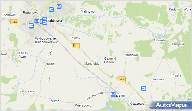 mapa Gajówki, Gajówki na mapie Targeo