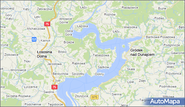 mapa Tabaszowa, Tabaszowa na mapie Targeo