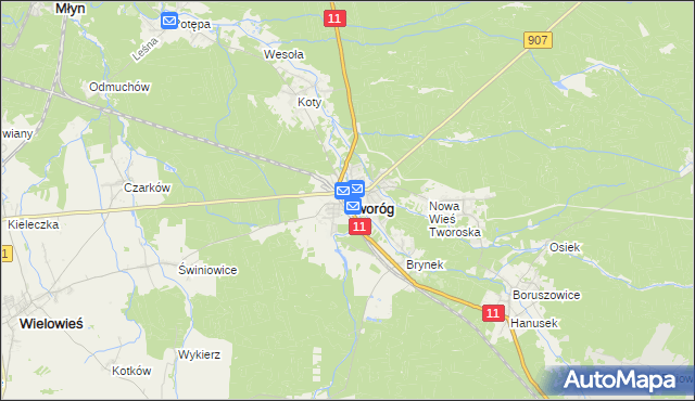 mapa Tworóg, Tworóg na mapie Targeo