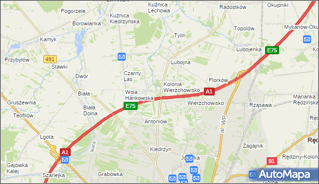 mapa Wola Kiedrzyńska, Wola Kiedrzyńska na mapie Targeo