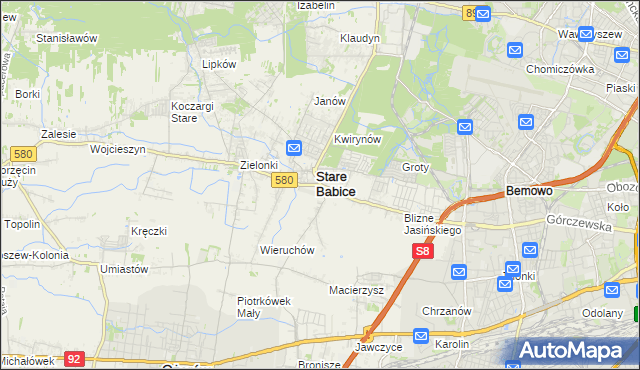 mapa Babice Nowe, Babice Nowe na mapie Targeo