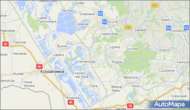mapa Bluszczów, Bluszczów na mapie Targeo