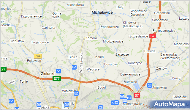 mapa Boleń, Boleń na mapie Targeo