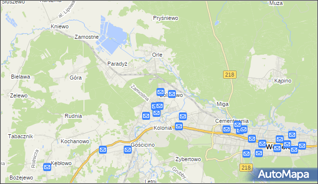 mapa Bolszewo, Bolszewo na mapie Targeo