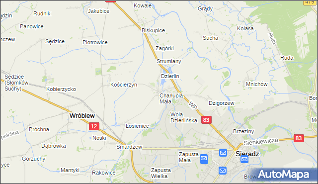 mapa Charłupia Mała, Charłupia Mała na mapie Targeo