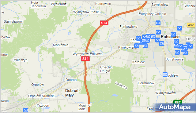 mapa Chechło Pierwsze, Chechło Pierwsze na mapie Targeo