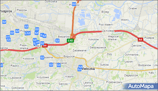 mapa Czarnochowice, Czarnochowice na mapie Targeo
