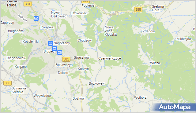 mapa Czerwieńczyce, Czerwieńczyce na mapie Targeo