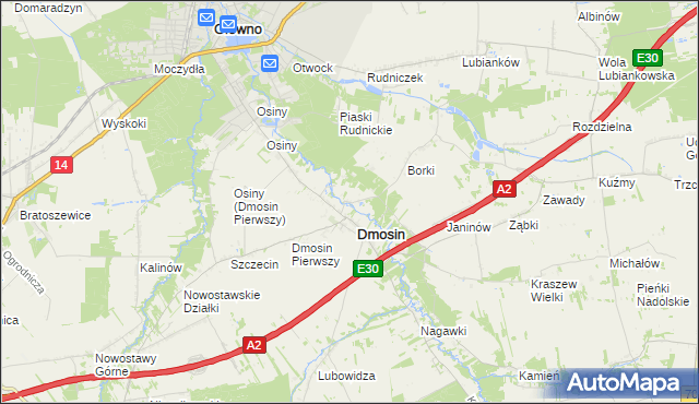 mapa Dmosin Drugi, Dmosin Drugi na mapie Targeo