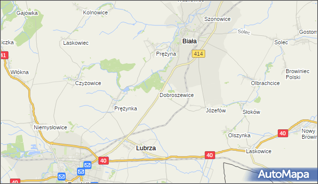 mapa Dobroszewice, Dobroszewice na mapie Targeo