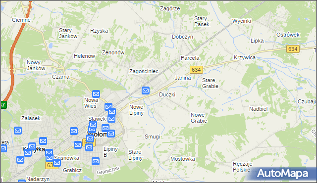 mapa Duczki, Duczki na mapie Targeo