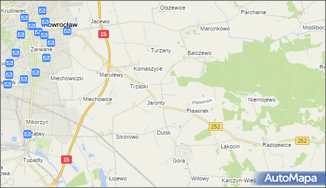 mapa Dziennice, Dziennice na mapie Targeo