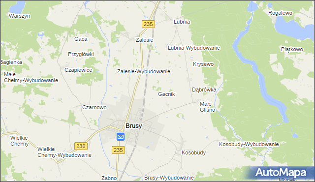 mapa Gacnik, Gacnik na mapie Targeo