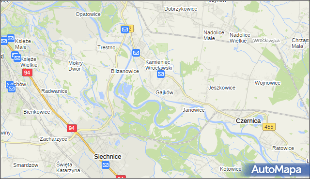 mapa Gajków, Gajków na mapie Targeo